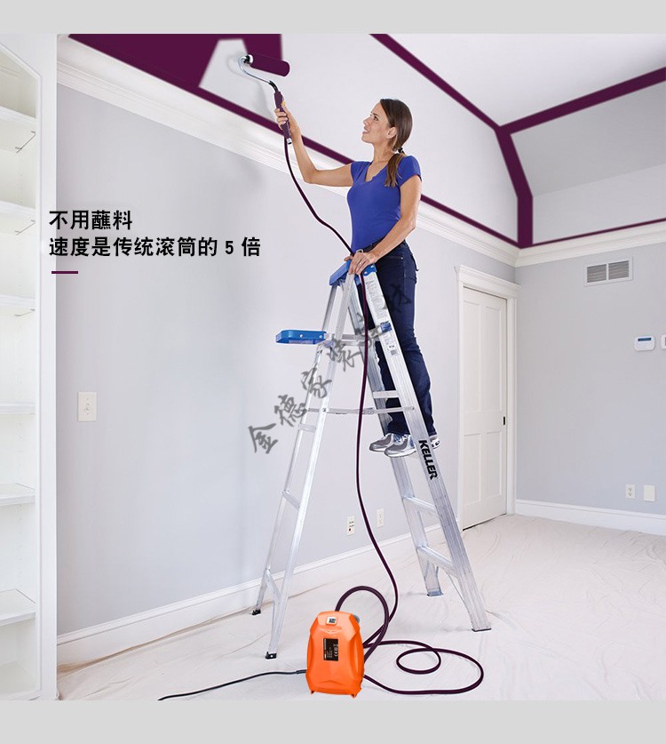 电动乳胶漆滚筒刷自动滚筒刷滚涂机刷墙神器涂料涂刷工具电动涂料机