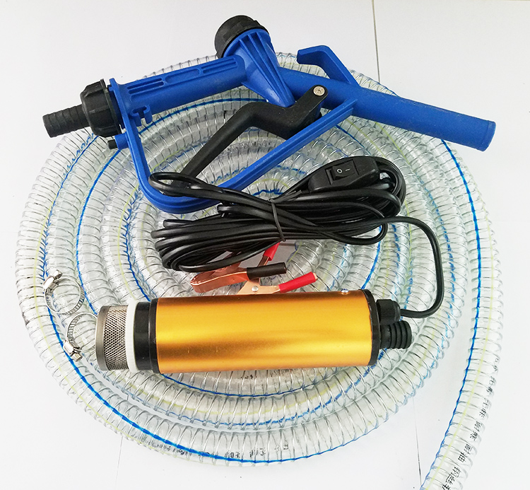 抽油泵柴油12v24伏220v电动抽水抽油吸油自吸泵加油枪加油机 12v超猛
