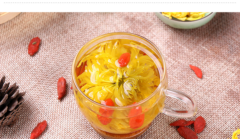 严选好物金丝皇菊枸杞茶一朵一杯黄菊花茶大朵金丝黄菊枸杞菊花茶精选