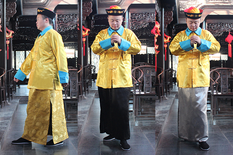 牧兽 阿哥唐装男结婚新郎装地主服装掌柜马褂清朝老爷古装演出服民国