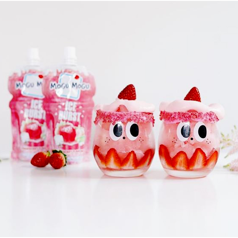 摩咕摩咕mogumogu饮料椰肉营养果汁冰沙草莓味150ml3