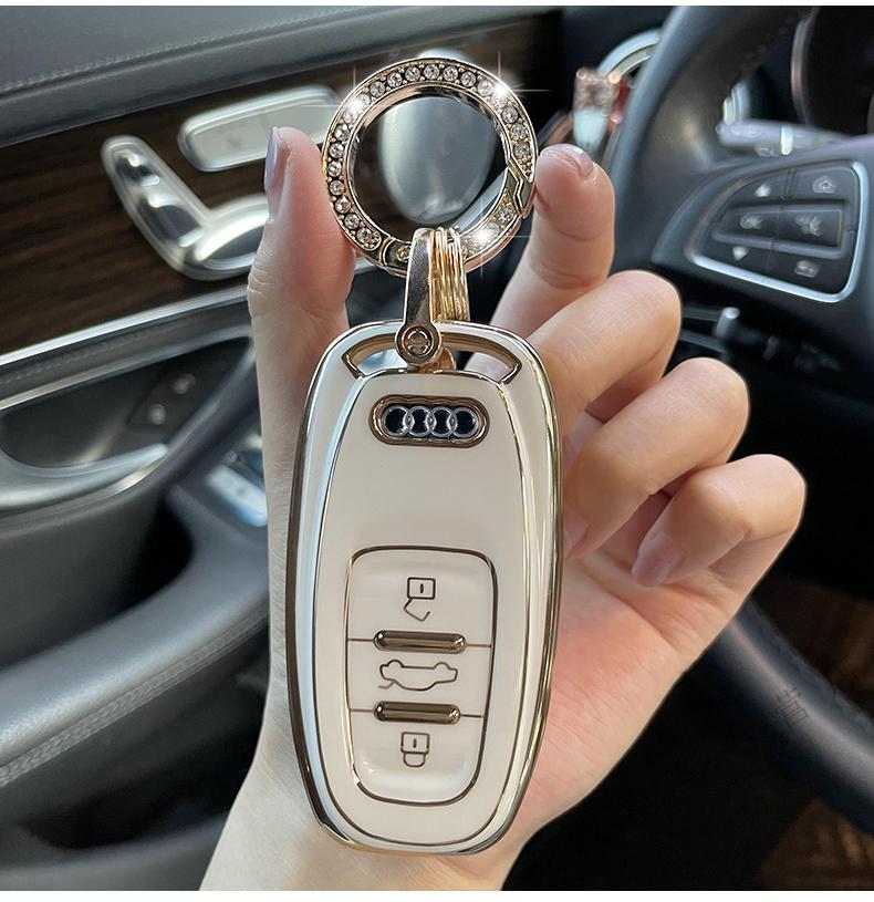 奥迪a6l钥匙套a4l老款q5车a5扣a7a8壳q7q8包18女a316可爱2021捷频b款