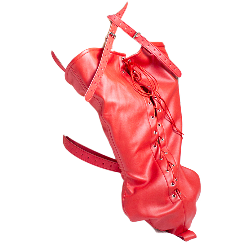 【高档精品】啄木鸟 自缚背手限制捆绑皮革手套束缚手袋sm成人 黑色反