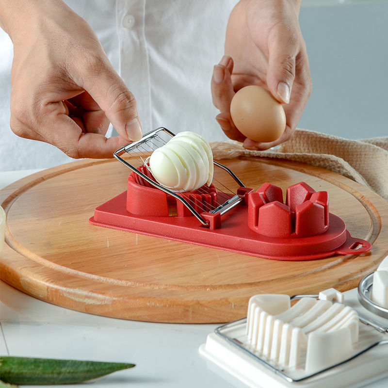 切蛋器鸡蛋切片器家用多功能不锈钢切蛋神器二合一松花蛋皮蛋切片分割