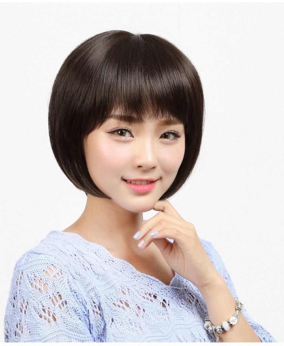 光头假发女短发妈妈真人发丝头套化疗后女士假头发短款波波头秋冬升级