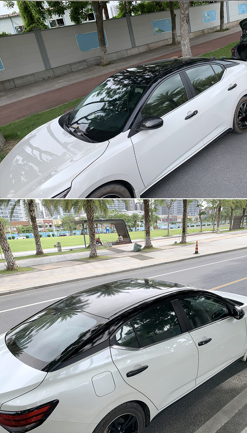 适用于适用于新轩逸卡罗拉雷凌三厢车汽车车顶黑膜悬浮全景天窗亮面