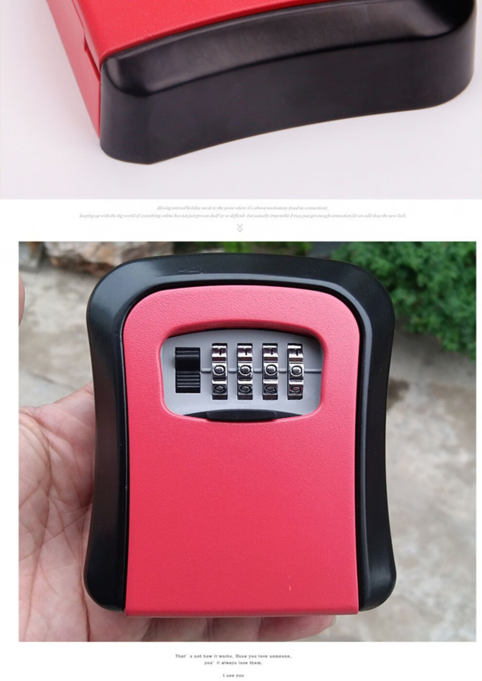 装修钥匙密码盒免打孔装修密码钥匙盒钥匙箱猫眼户外公司收纳存 ks008