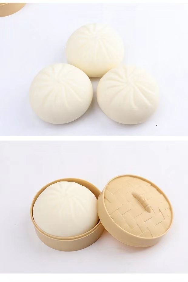 回弹仿真捏捏乐解压神器早餐大包子恶搞创意减压玩具肉包儿童男女孩