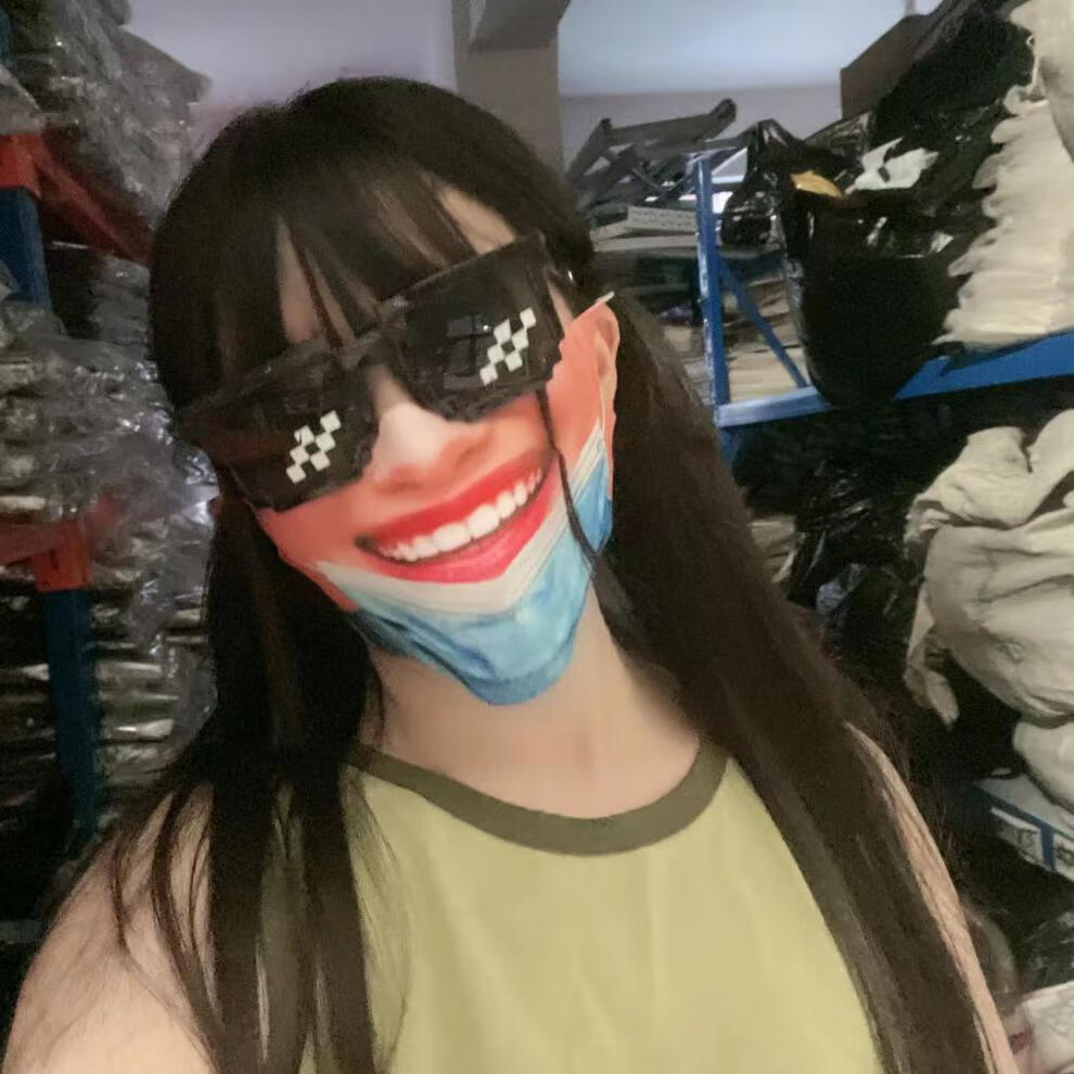 抖音网红同款仿真人脸口罩搞怪恶搞笑半脸嘴巴面罩表情包整盅面具1