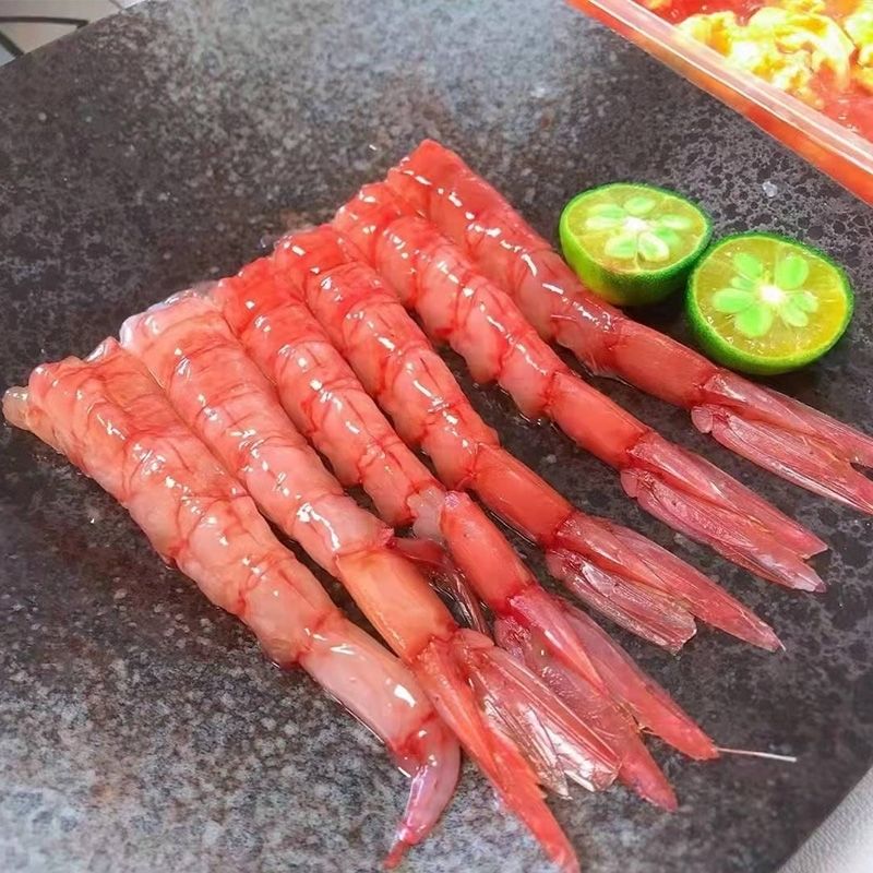 南海野生国产红魔虾胭脂虾新鲜火焰虾刺身级别红虾超低温60度 1000克