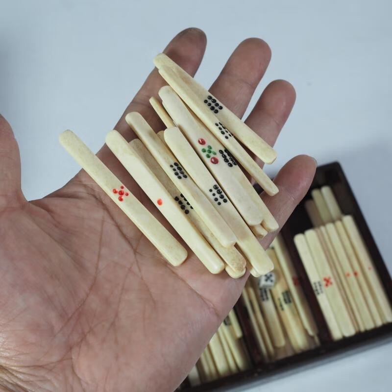 手工麻雀牌竹骨榫卯竹背麻将棋牌摆件140张珍藏稀品高端艺术品【图片