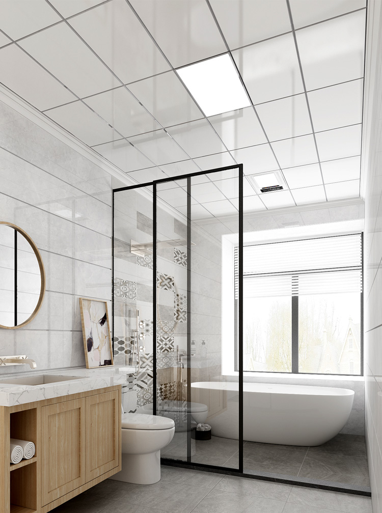 网红3m同款集成吊顶铝扣板300x600厨房卫生间阳台天花板吊顶装修材料