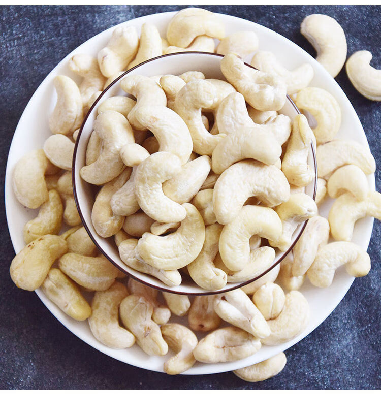 新货原味生腰果仁生腰果干果零食坚果特产袋装原味生腰果特大颗粒2斤