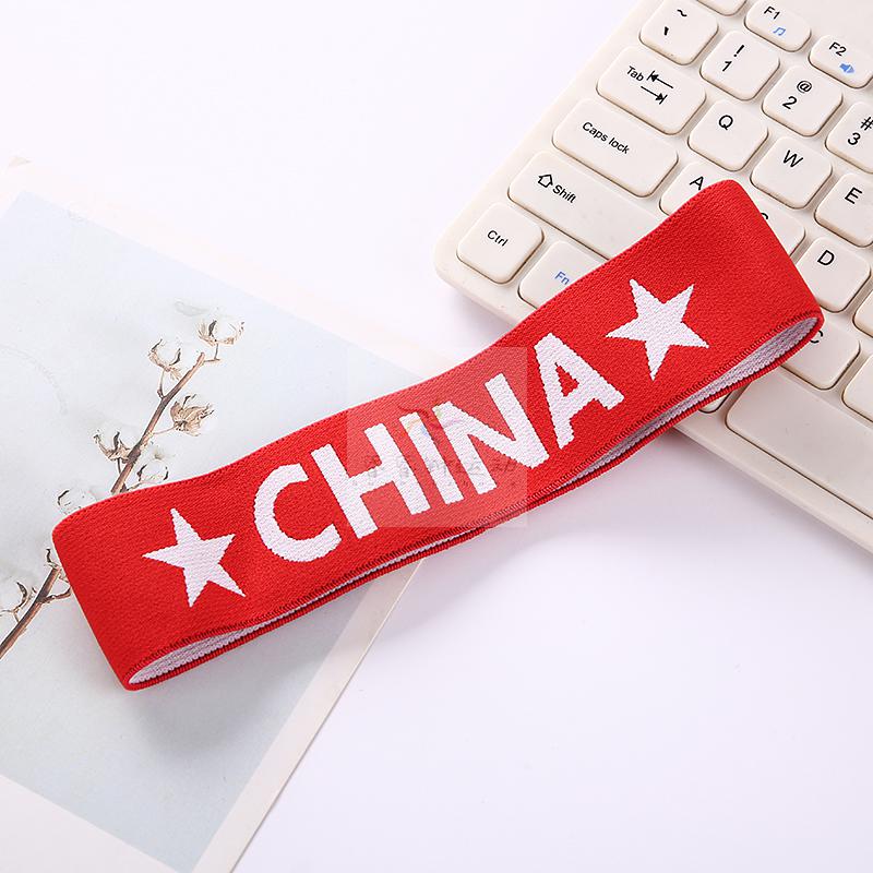 儿童节学生运动会发带中国红色加油头带演出头巾助威表演配饰 少年