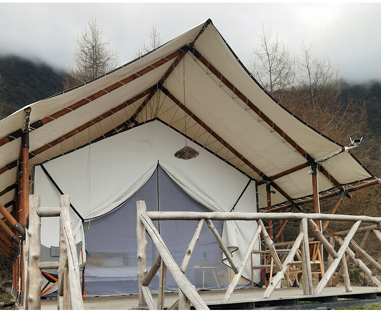 驰笠野奢帐篷户外网红休闲旅游酒店民宿餐厅帐篷遮阳房露营景区星空