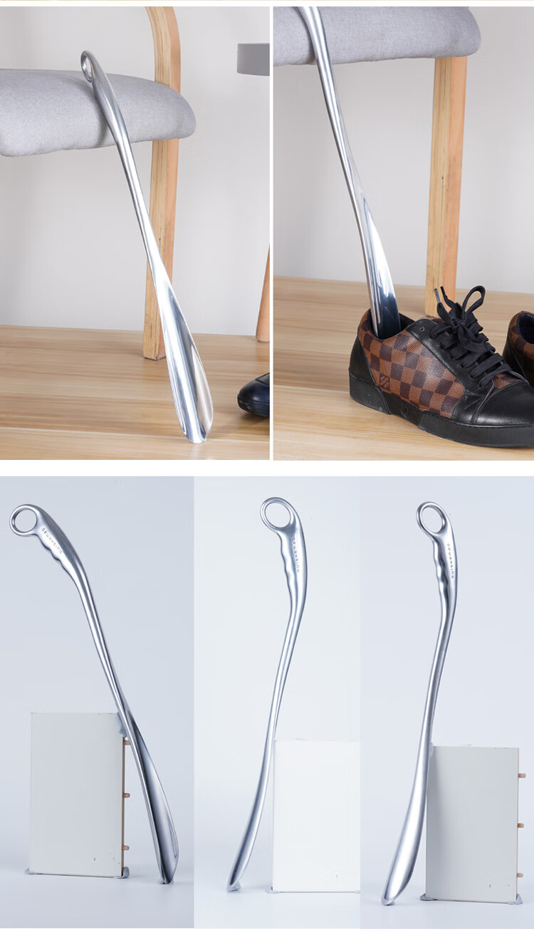 鞋拔子短柄不锈钢鞋拔长柄加长家用老人孕妇穿鞋辅助器短柄鞋拔提