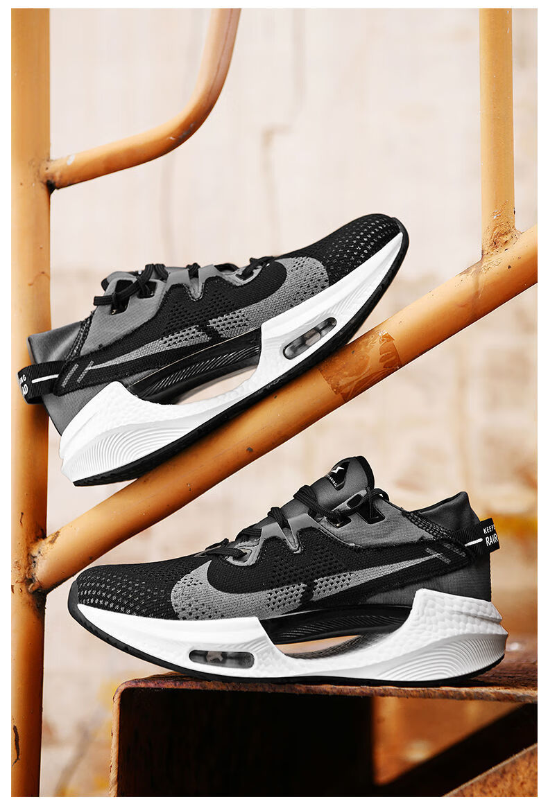 男鞋莆田zoom马拉松二代飞马运动鞋跑步鞋男气垫碳板长跑慢跑 灰色 40