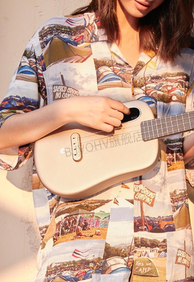 拿火尤克里里lava u2碳纤维进阶电箱演奏粉色初学者乌克丽丽利瑞芬