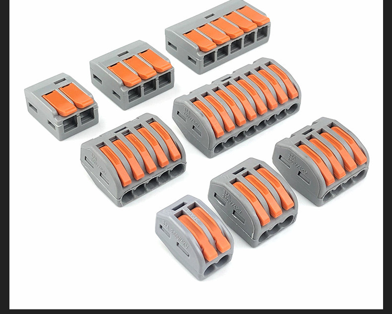 快速接线端子快接头电线连接器并线柱分线接网线对接对插卡扣一进一出