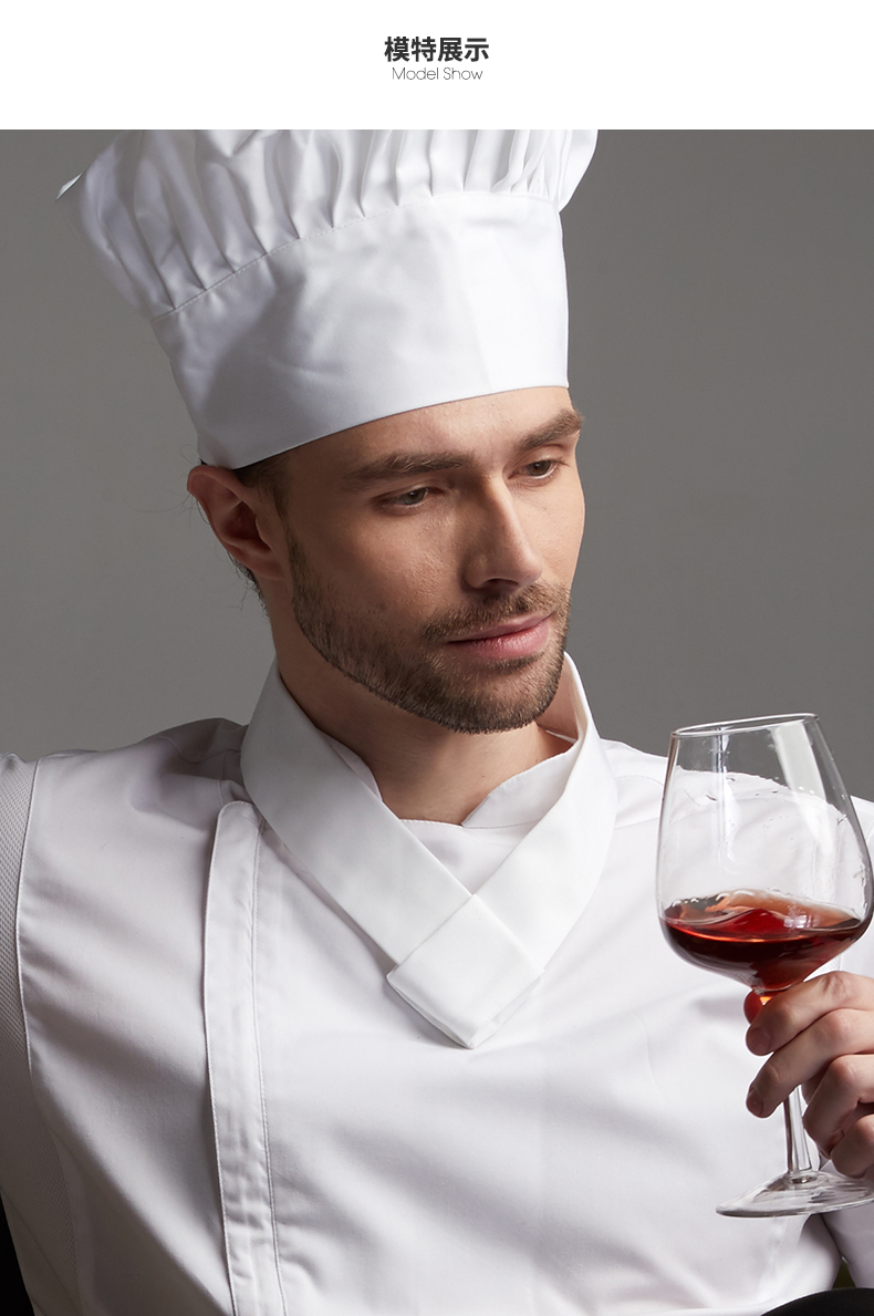 小胥 酒店厨师工作领巾厨房厨师长领结男时尚汗巾红色西餐服务员围巾