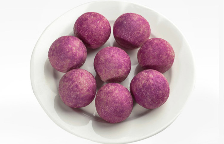 紫薯豌豆球12个油炸小吃甜点紫薯丸子冷冻半成品面点心280g