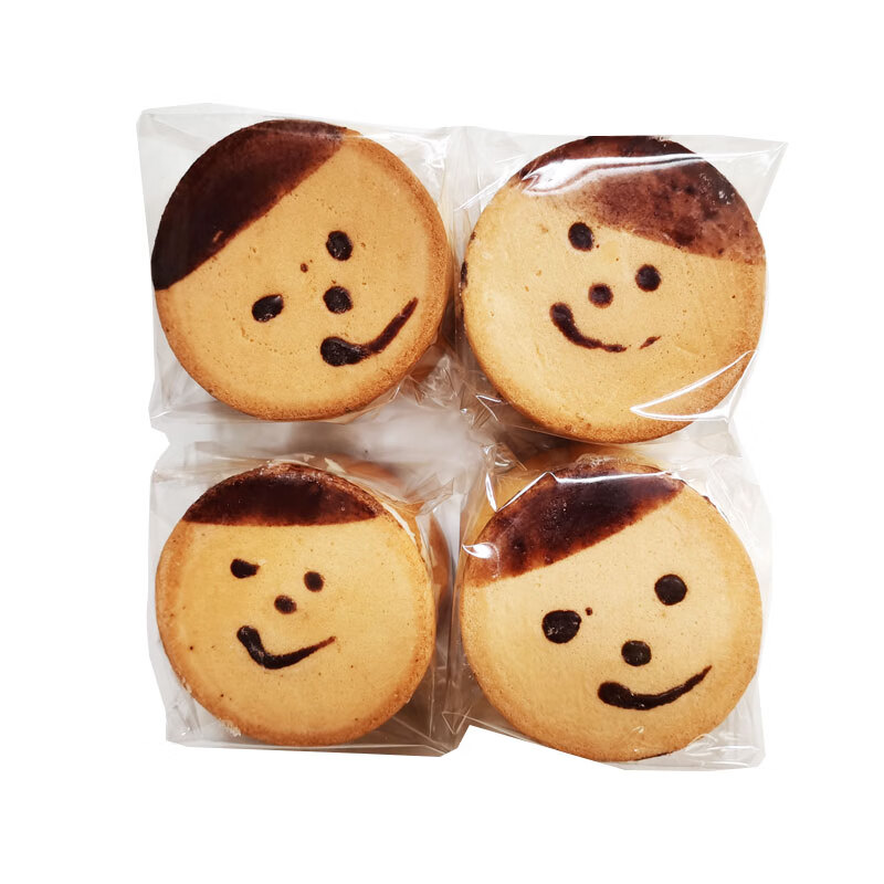 预售娃娃脸奶油蛋糕小面包老式笑脸夹心娃娃头硬夹心奶油蛋糕儿时零食