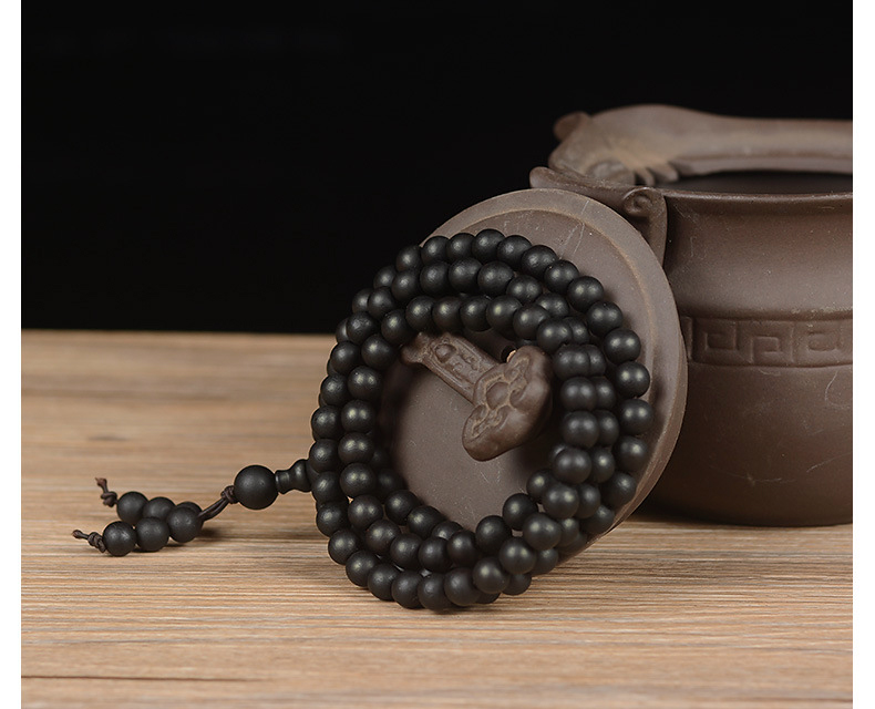 有依有靠佛珠手串沉水级天然老料越南土沉香原木珍藏转运守护珠男女款