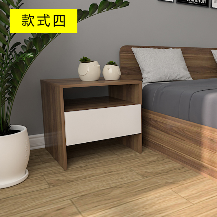 卧室床头柜 二抽屉柜 板式储物柜 实木芯床边柜 可收纳床头柜 款式一