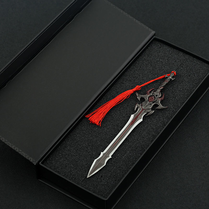 斗罗大陆唐三修罗神剑动漫周边小三挂件唐晨魔剑22cm神器海神三叉戟器