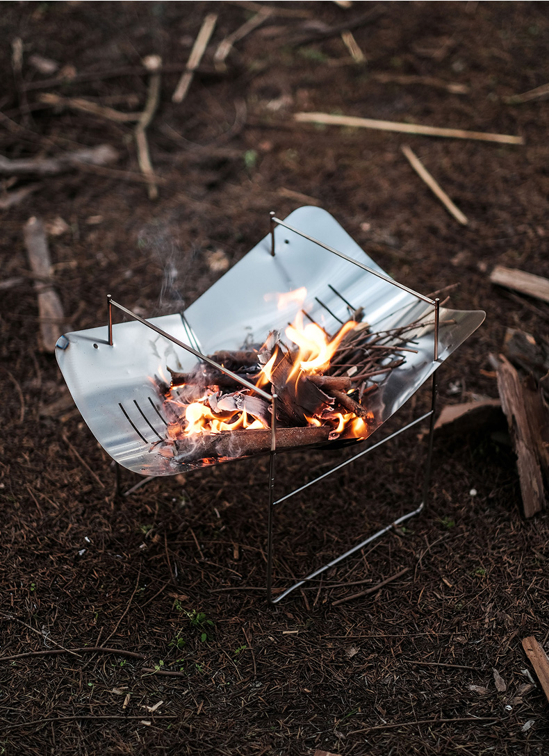 超轻钛焚火台户外多功能取暖柴火炉篝火台迷你烧烤炉 304不锈钢焚火台