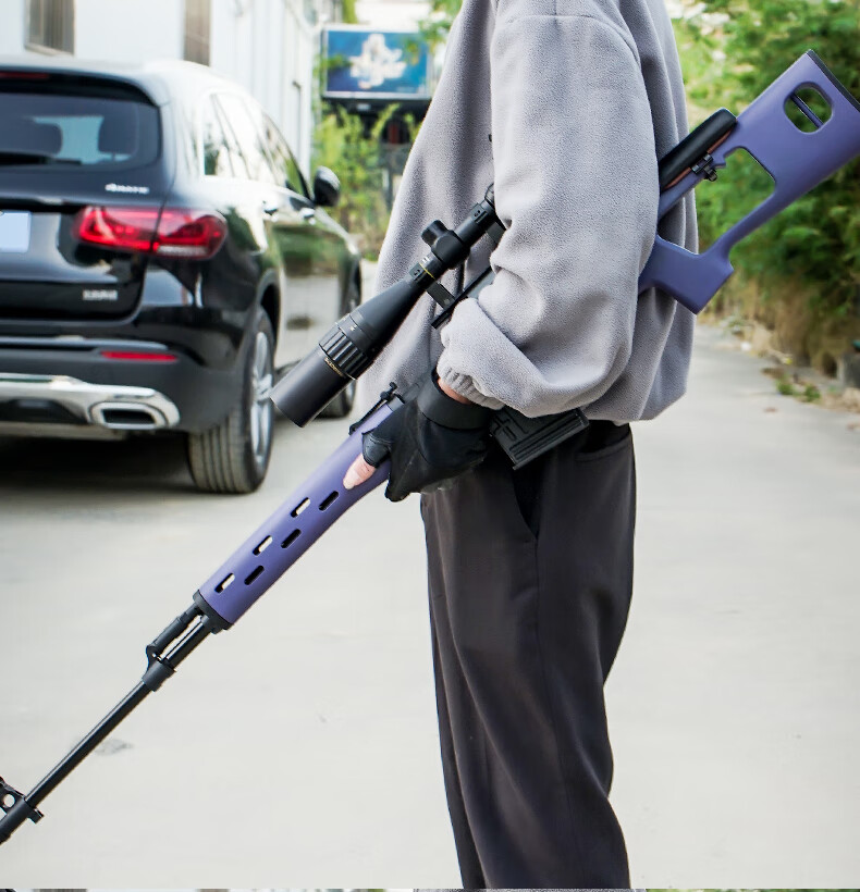 svd狙l击捷鹰svd抛壳软弹枪抢双用儿童玩具枪巴雷特成人awm 捷鹰svd紫