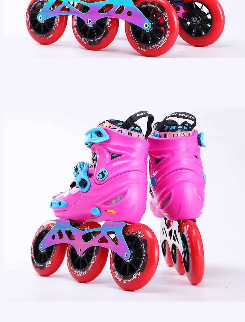 bart同款速滑鞋碳纤维竞速鞋mm大三轮轮滑鞋初学者速滑溜冰鞋竞速训练