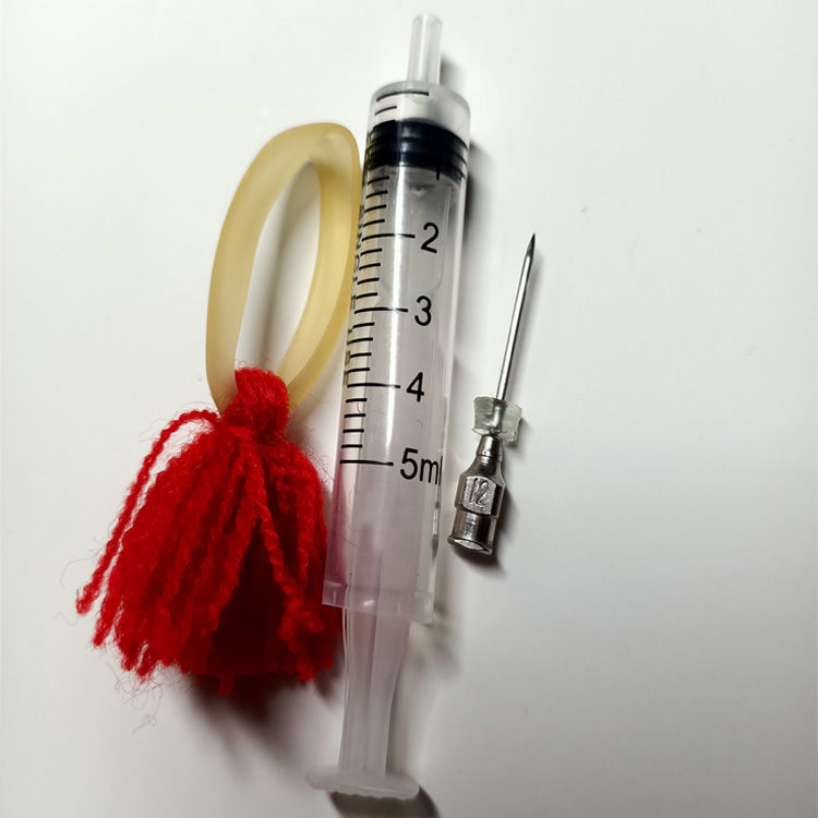 养殖梅花鹿兽用侧孔吹针管针筒尾翼皮筋救助流浪狗远程发注射器 圆尖