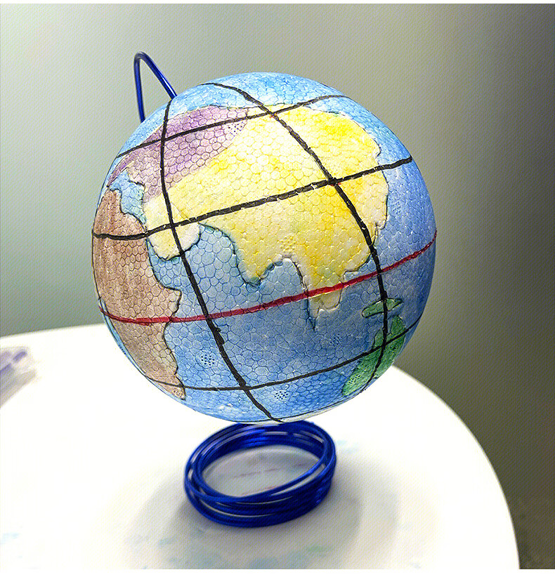 儿童手工地球仪的做法图片