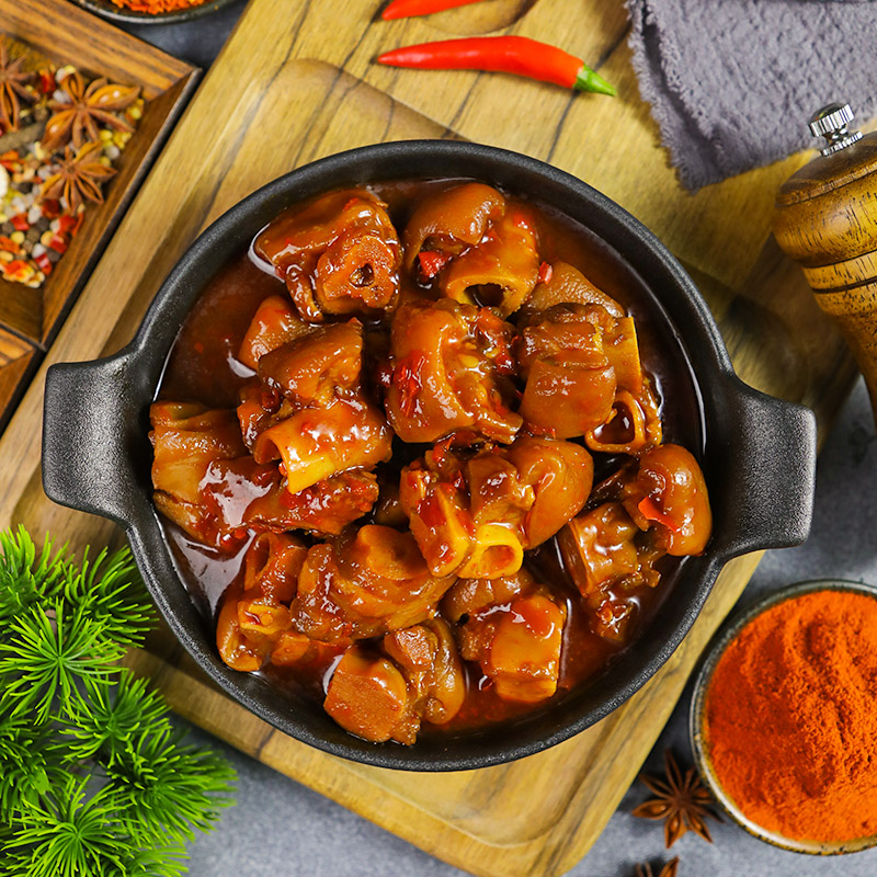 塔西特 延边小木屋韩式火辣猪手香辣即食零食肘子卤肉熟食夜宵下酒菜