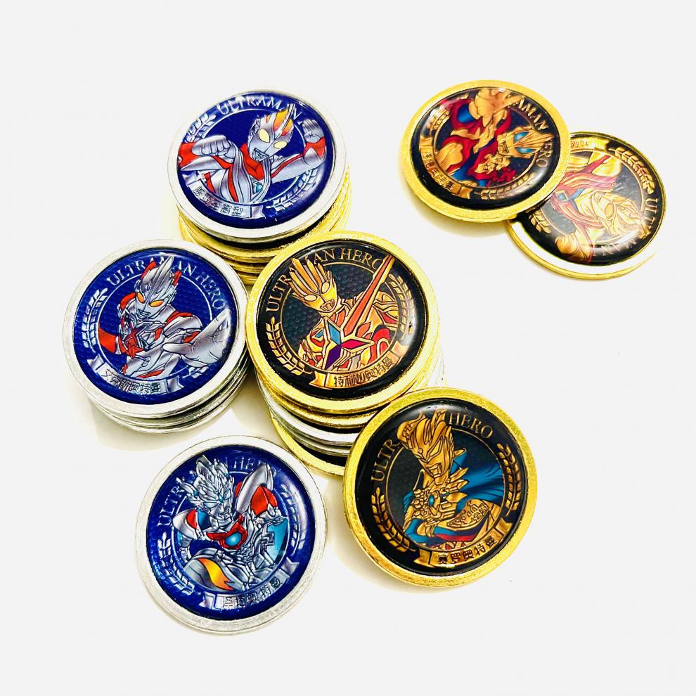 纪念币奥特曼勋章金币奥特曼奖励币奥徽章勋章奥特曼印章给小孩生日