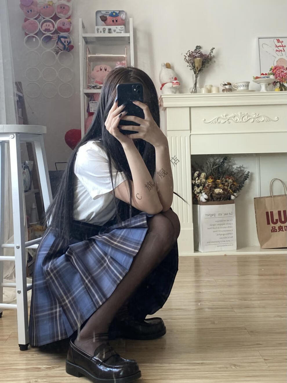 jk女超薄黑丝网红流行防勾丝性感学生渔网袜打底袜 性感黑(1条) (连脚