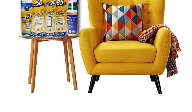 桑莱斯发泡胶 阻燃 b2级泡沫胶 填缝剂 木门窗防火发泡胶 3罐f281