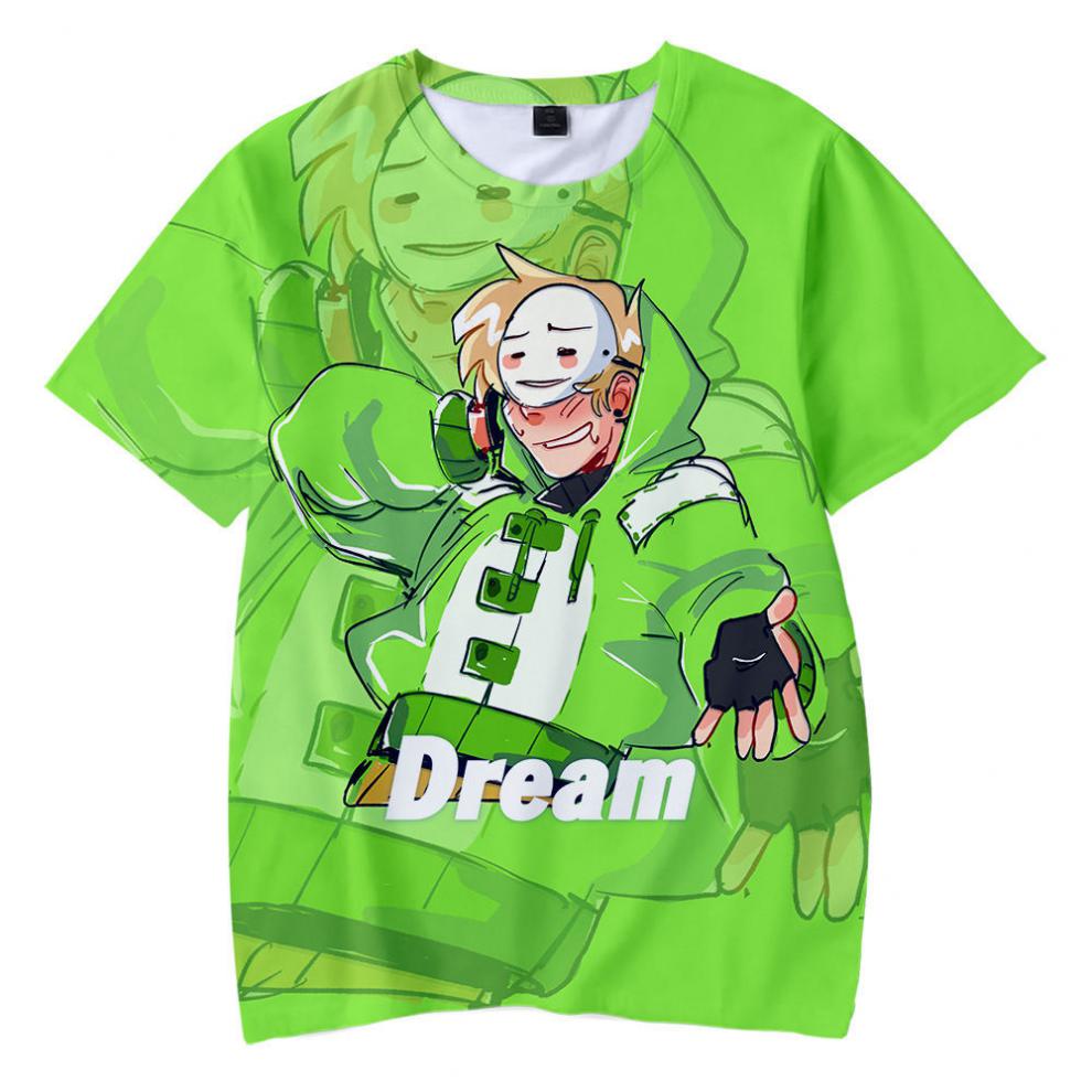 北方虎我的世界衣服 dream童装t恤中大童我的世界大神卡通印花夏装薄
