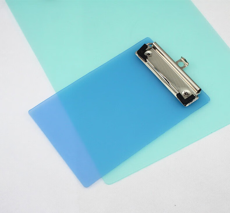 周止5个装b6彩色小板夹半透明板夹塑料夹板可挂点菜夹菜单夹120185mm