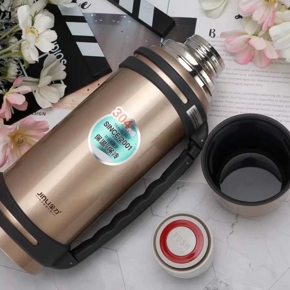 金力保温壶高真空旅行壶保温效果很好内盖安全1800ml本色