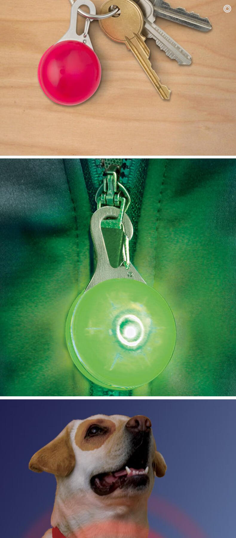 美国niteize奈爱led发光灯吊坠led宠物灯防走失防水闪光灯 绿色 m