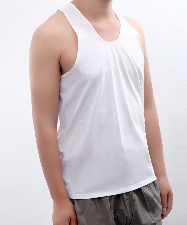 菊花牌老头衫男棉质汗衫纯白色中老年圆领老式宽松全棉短袖背心夏黛芙