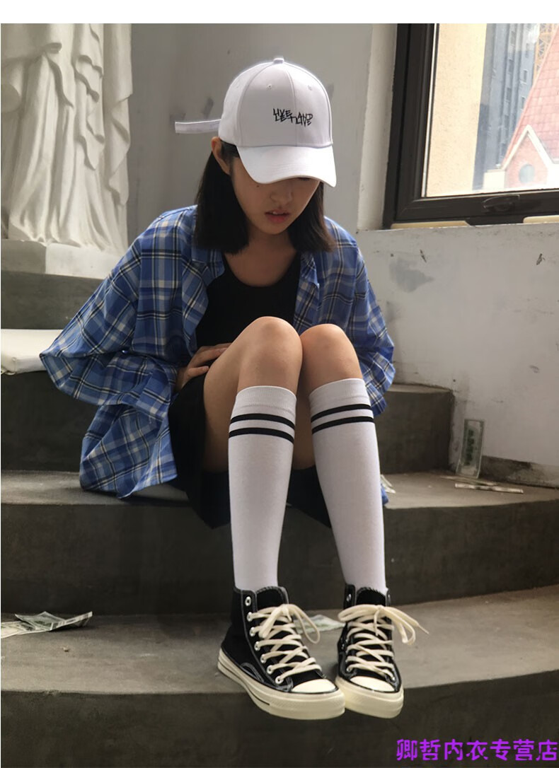 堆堆袜女秋冬小腿袜黑色长筒夏子女半秋冬日系及过膝潮长腿ins薄款o