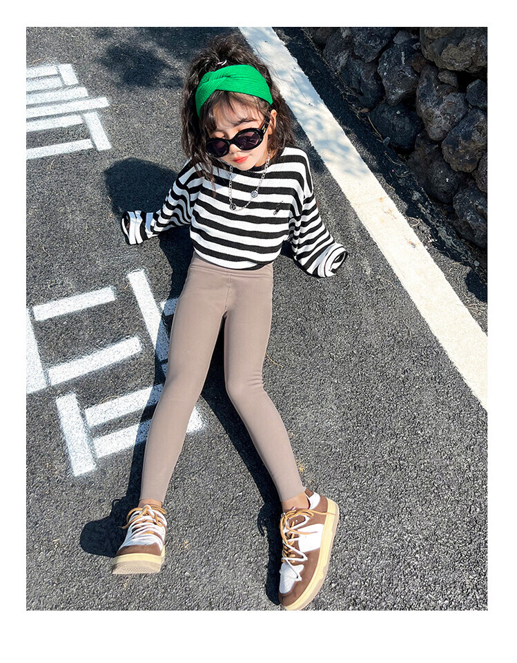 外穿中大童女孩芭比裤高腰弹力修身儿童沙鱼裤大童裤子ins时髦洋气小