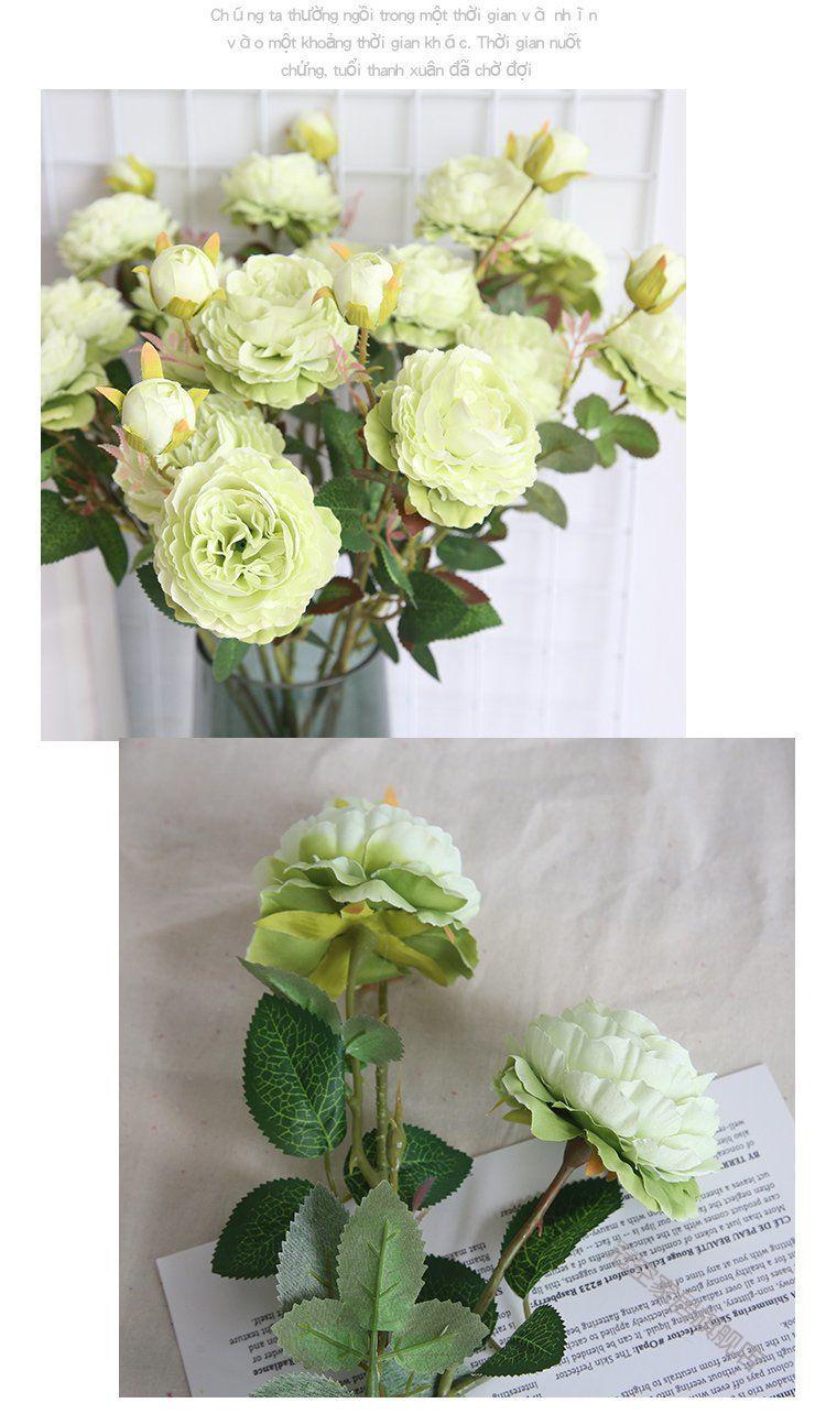 纯门德国guanmen仿真牡丹花玫瑰花束家居客厅落地装饰干花假花绢花