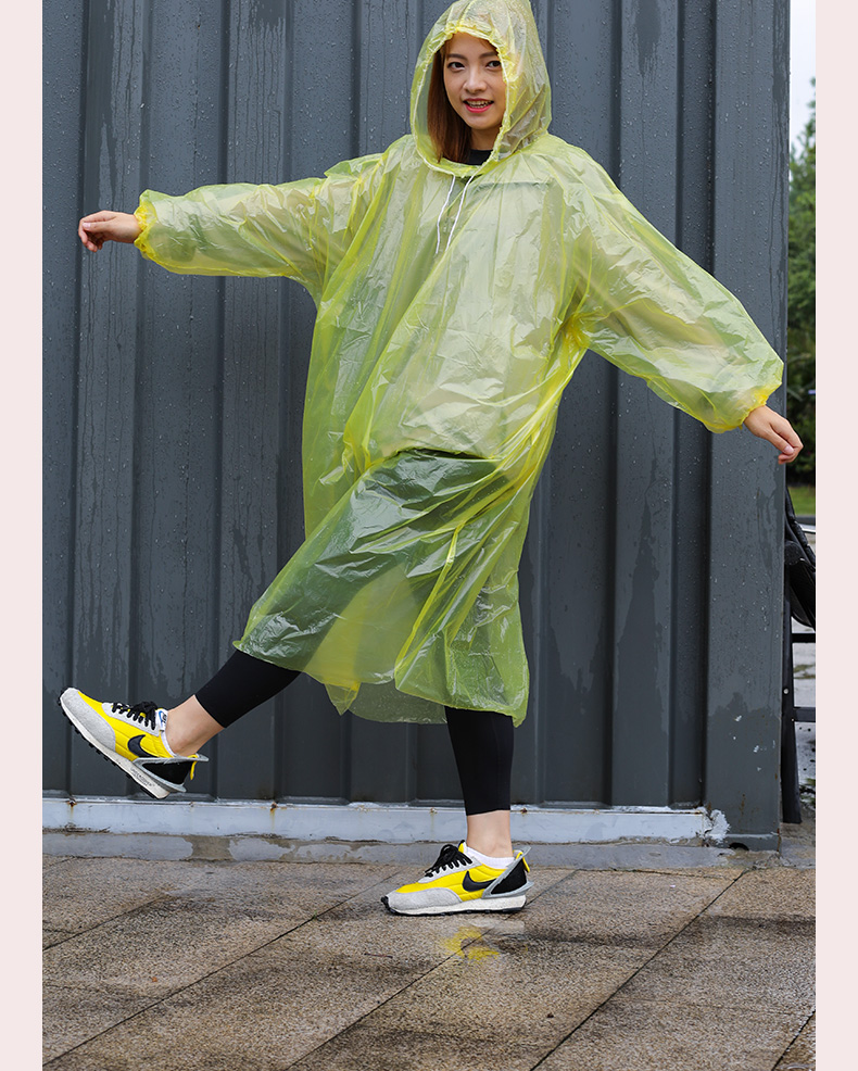 一次性雨衣雨衣轻薄透明男女成人儿童雨披单人户外走路一次性长款全身