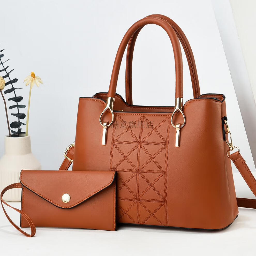 【旗舰精品】2022新款【三元里女皮包】新款子母手提女包韩版商务通勤