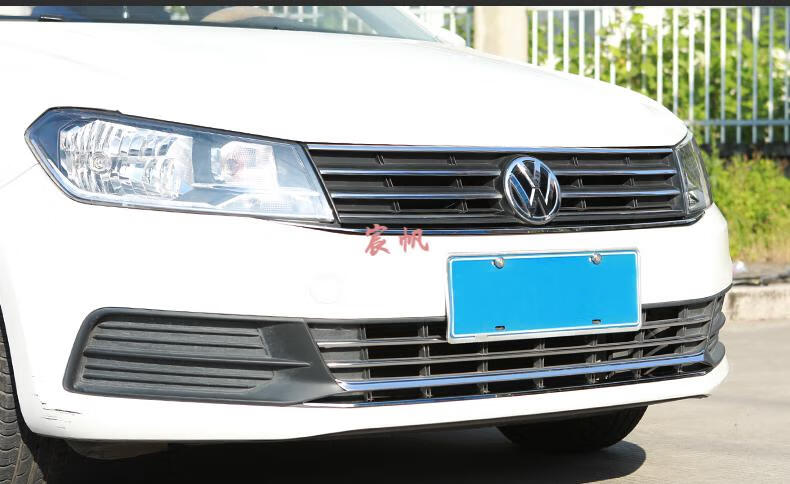 专用于新桑塔纳中网亮条改装 大众17桑塔纳中网饰条不锈钢装饰条定制