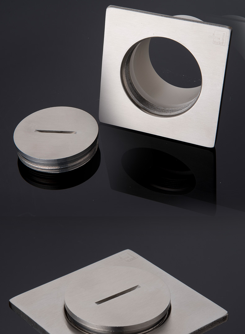 潜水艇pvc-u排水地漏地面检查口扫除口110堵头不锈钢清扫口工程用 dn